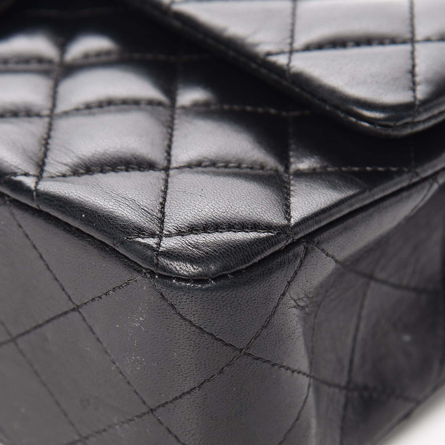 Chanel Lambskin Quilted Medium Double Flap Black 11 of 14