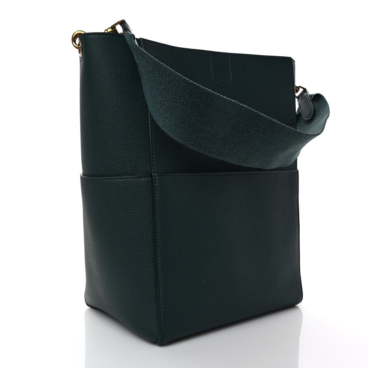 Celine Soft Grained Calfskin Sangle Bucket Bag Amazone 3 of 10