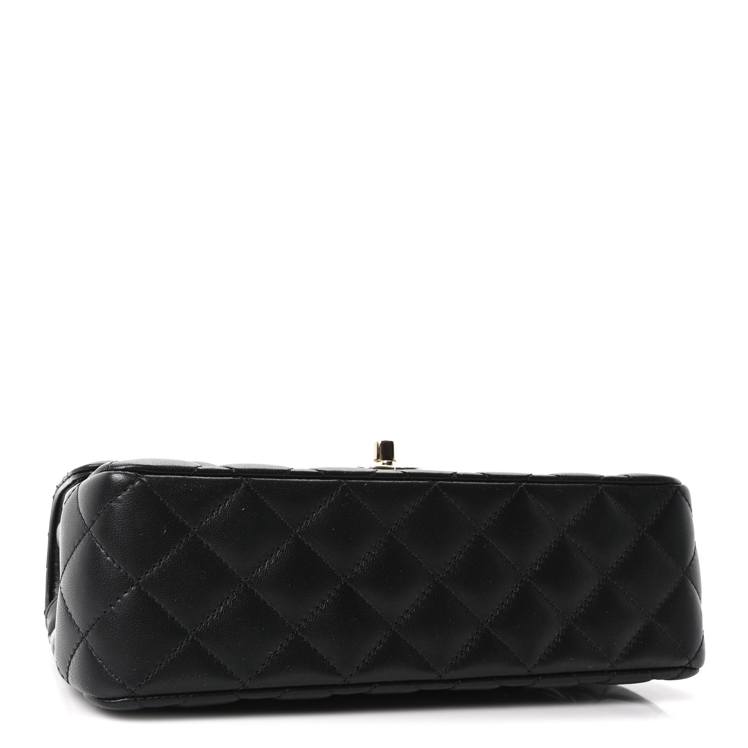 Chanel Lambskin Quilted Crystal Top Handle Small Rectangular Flap Black 3 of 9