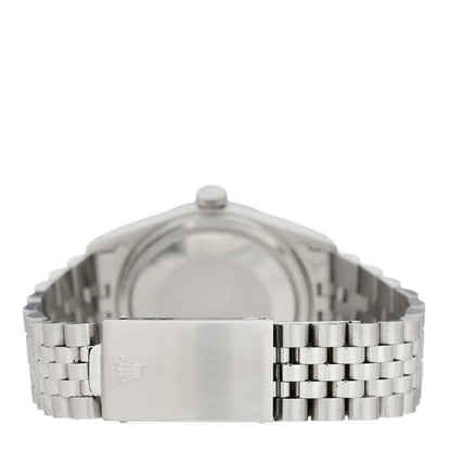 Rolex Stainless Steel 18K White Gold 36mm Oyster Perpetual Datejust Watch Silver 16014 3 of 4