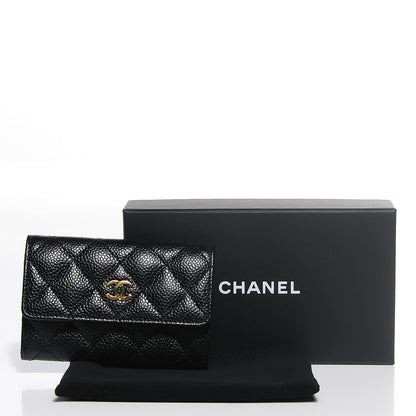 Chanel Caviar Quilted Flap Card Holder Black 9 of 9