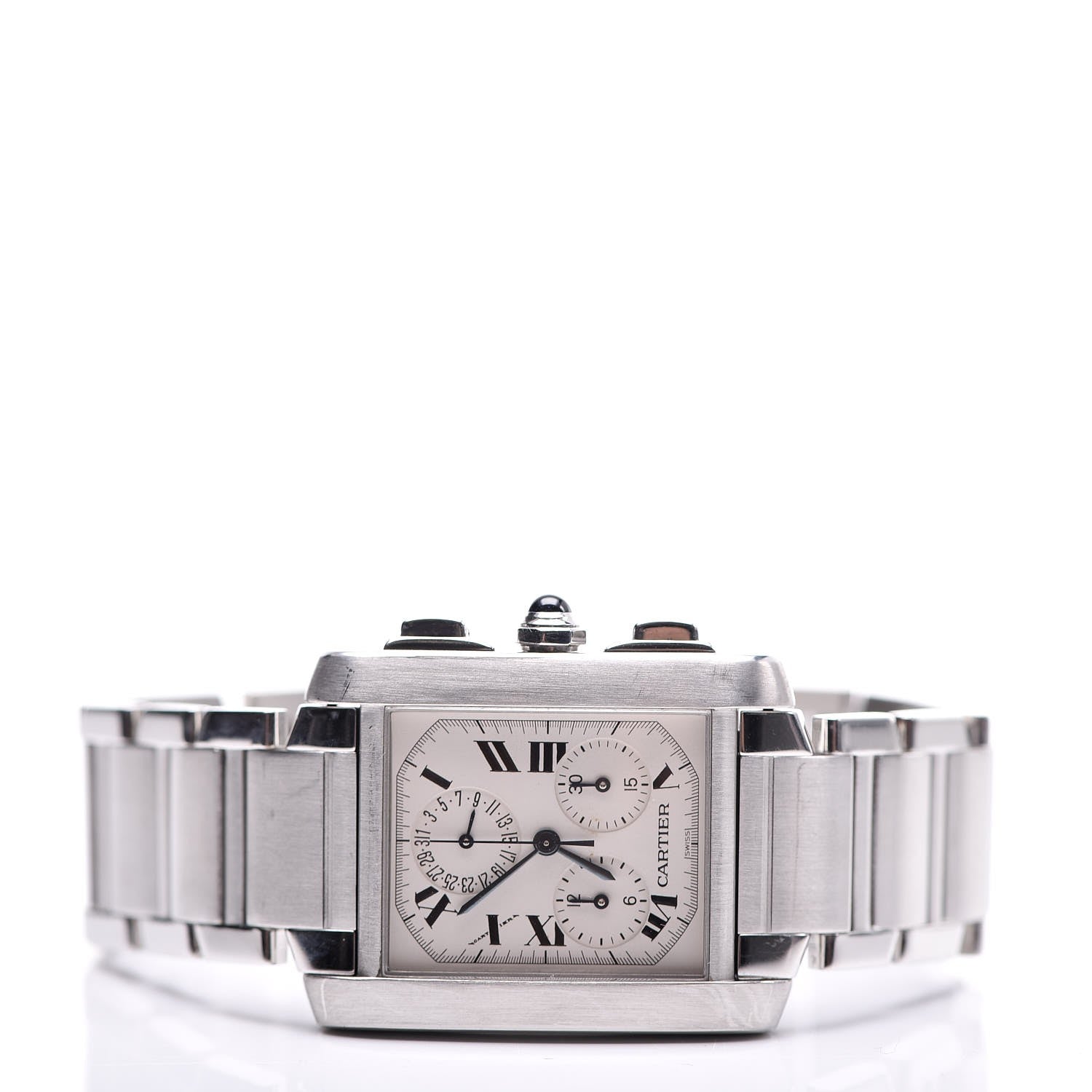 Cartier Stainless Steel 28mm Tank Francaise Chrono Reflex Quartz Watch 21 of 24