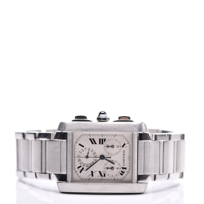 Cartier Stainless Steel 28mm Tank Francaise Chrono Reflex Quartz Watch 21 of 24