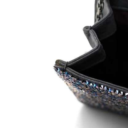 Judith Leiber Swarovski Crystal Perry Flap Clutch Blue 11 of 11