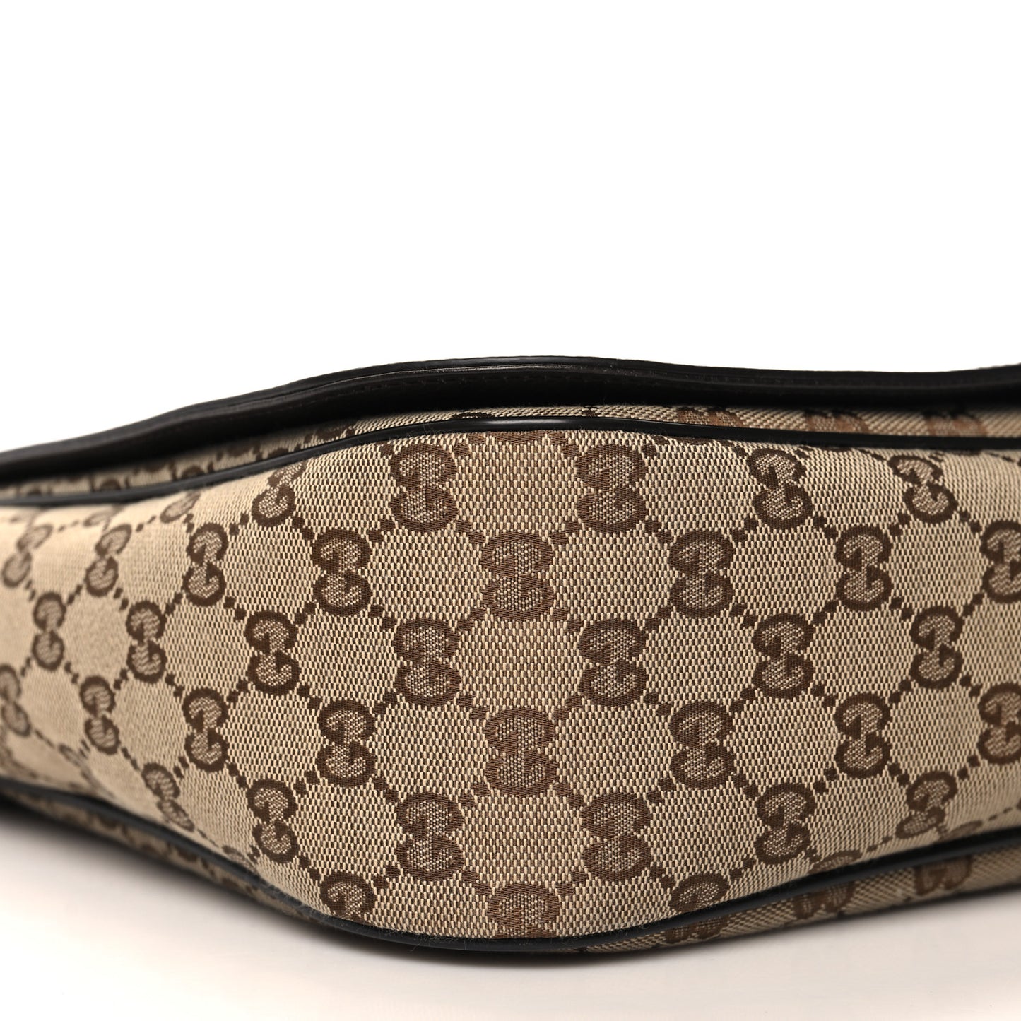 Monogram Large Flap Messenger Bag Beige Dark Brown