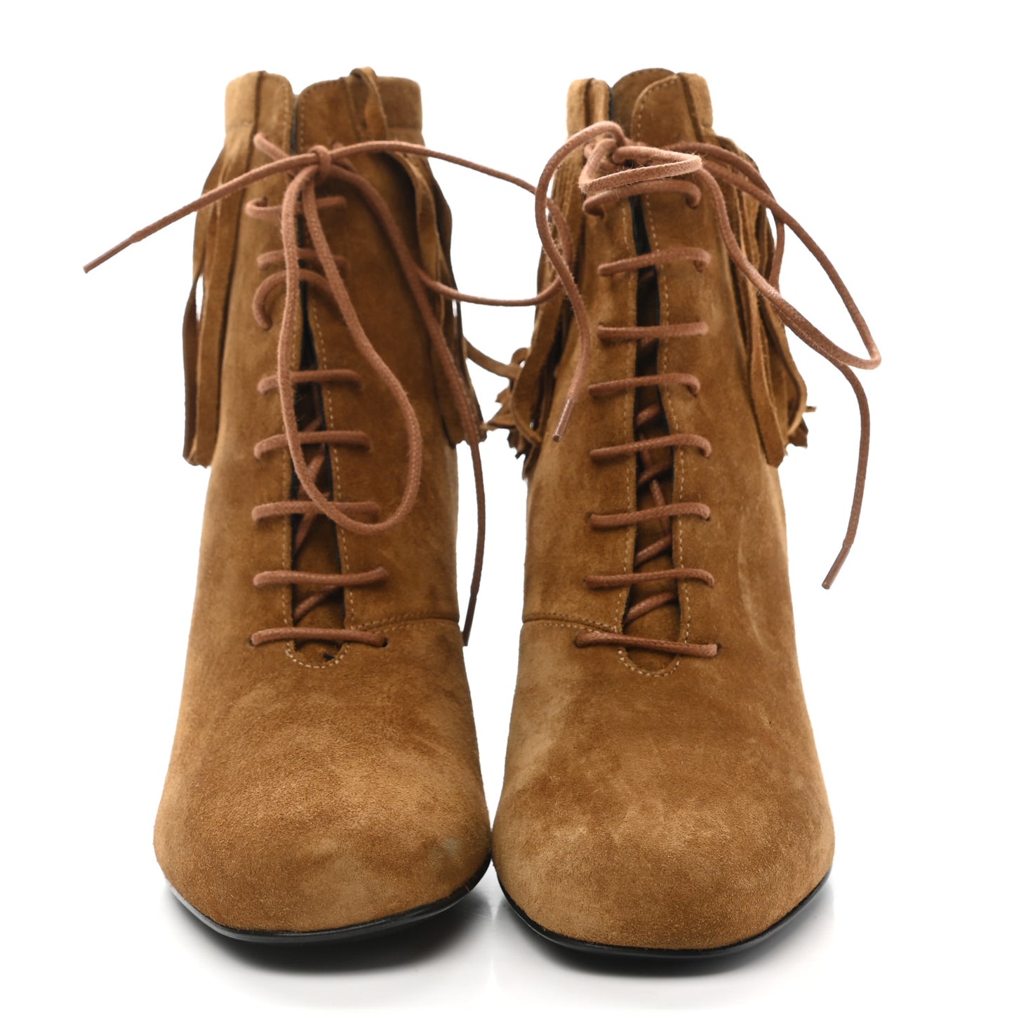 Suede Babies 90 Fringe Ankle Boots 37 Light Tan