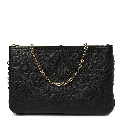 Louis Vuitton Empreinte Double Zip Pochette Black 1 of 11