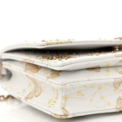 Christian Dior Calfskin Butterfly Zodiac Print Embroidery Mini My Dior Top Handle Clutch White Gold 9 of 10