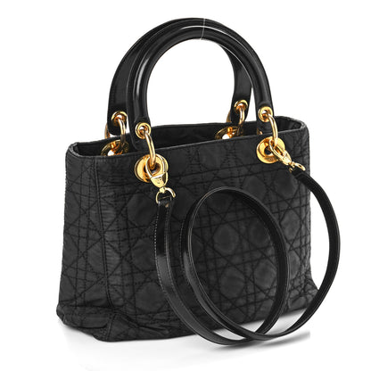 Christian Dior Nylon Cannage Medium Lady Dior Black 2 of 9