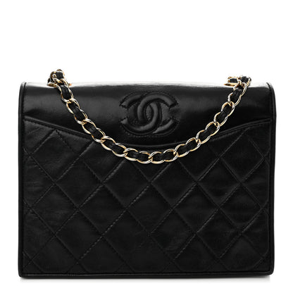 Chanel Lambskin Quilted CC Small Single Flap Black 1 of 10