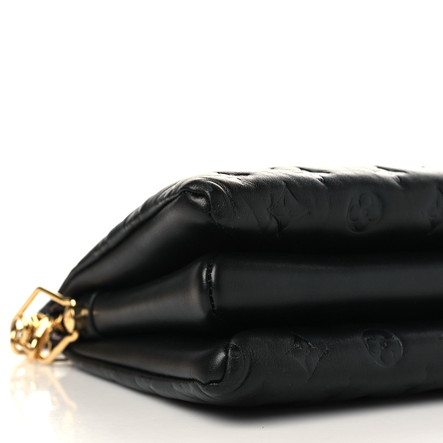 Lambskin Embossed Monogram Coussin PM Black