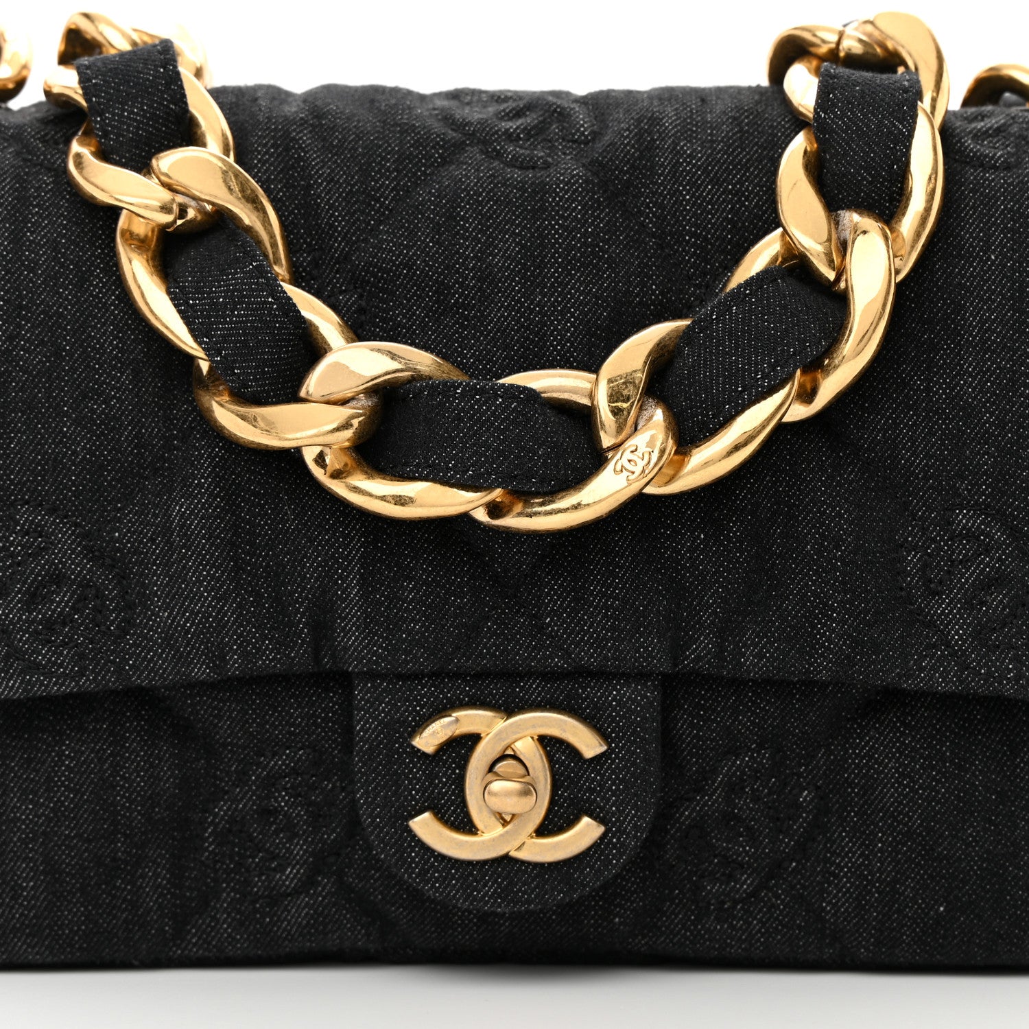 Chanel Denim Quilted Medium Funky Town Flap Black 8 of 11