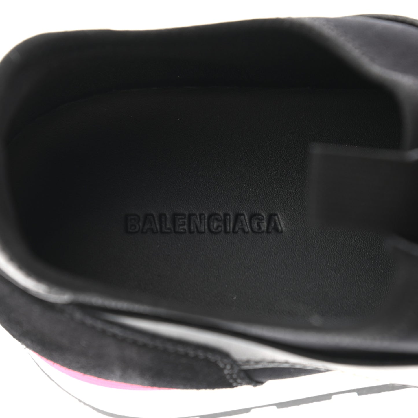 Mesh Calfskin Neoprene Suede Womens Race Runner Sneakers 41 Black