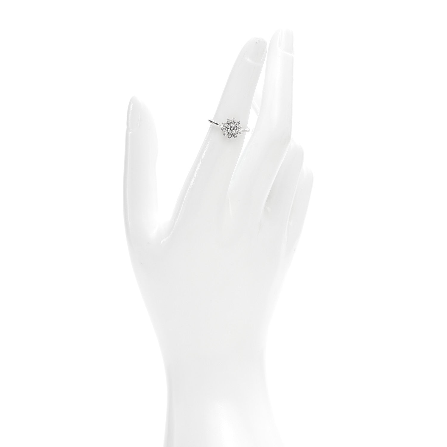 Tiffany Platinum Diamond Enchant Garden Flower Ring 50 5.5 2 of 6