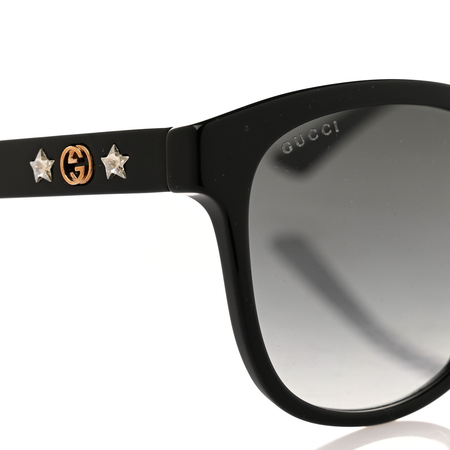 Gucci Round Frame Star Sunglasses GG0232SK Black 7 of 8