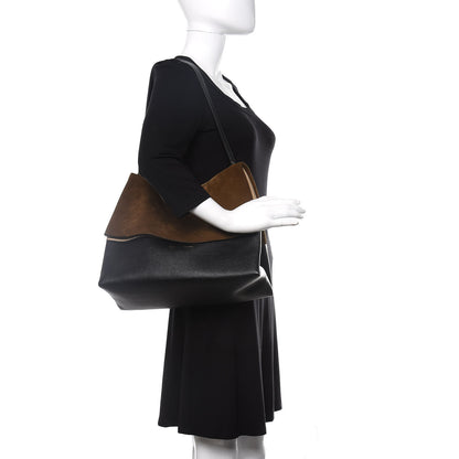 Celine Calfskin Suede All Soft Shoulder Bag Khaki 2 of 8