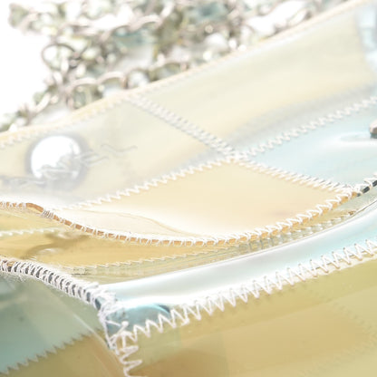 Chanel PVC Stitched Flap Beige Light Blue 12 of 13