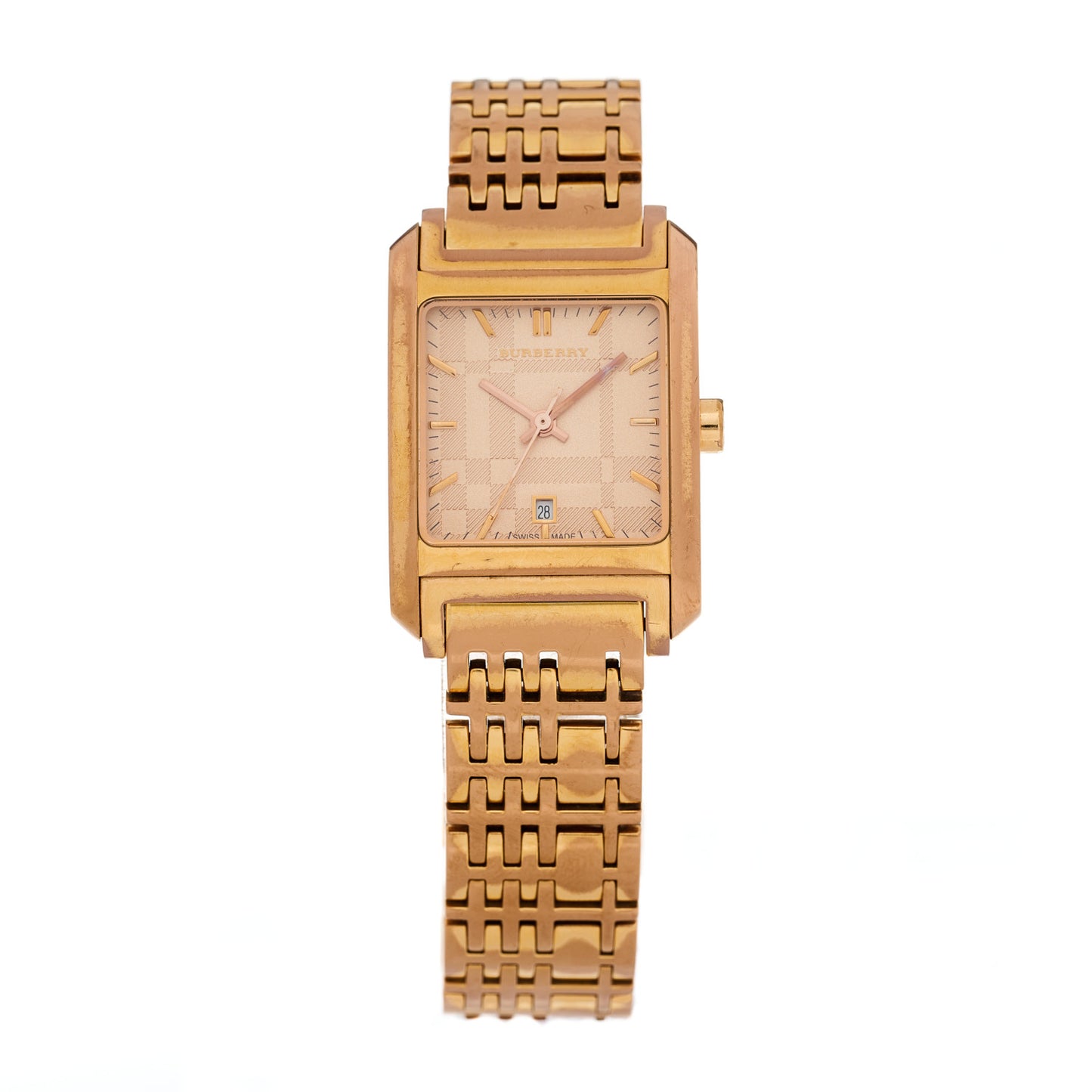 Stainless Steel 25mm Nova Check Quartz Watch Rose BU1578