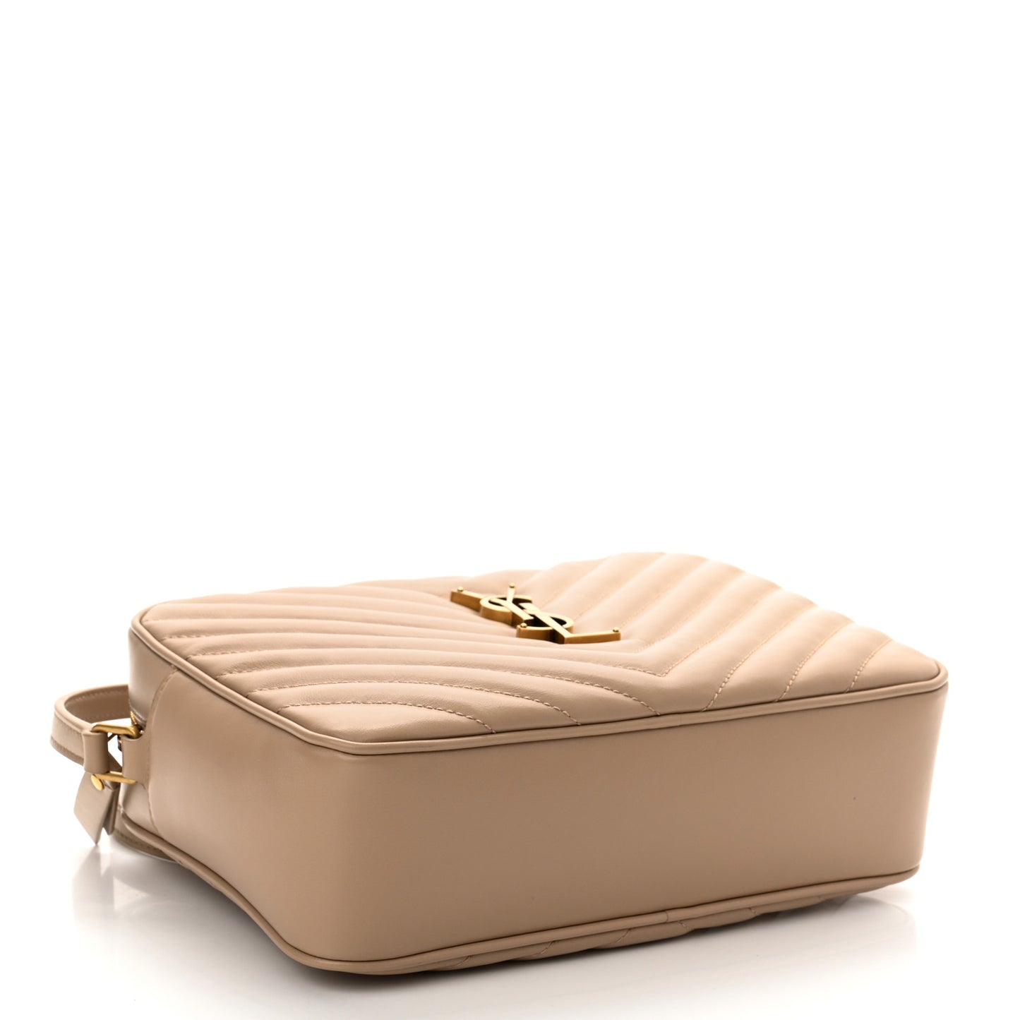 Calfskin Matelasse Monogram Lou Camera Bag Dark Latte