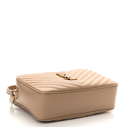 Saint Laurent Calfskin Matelasse Monogram Lou Camera Bag Dark Latte 3 of 9