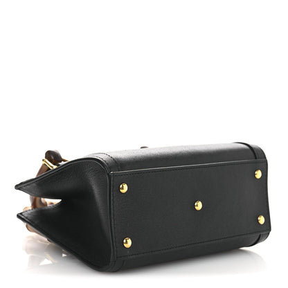 Gucci Wonka Grain Calfskin Mini Diana Tote Bag Black Yellow Fluo 4 of 14