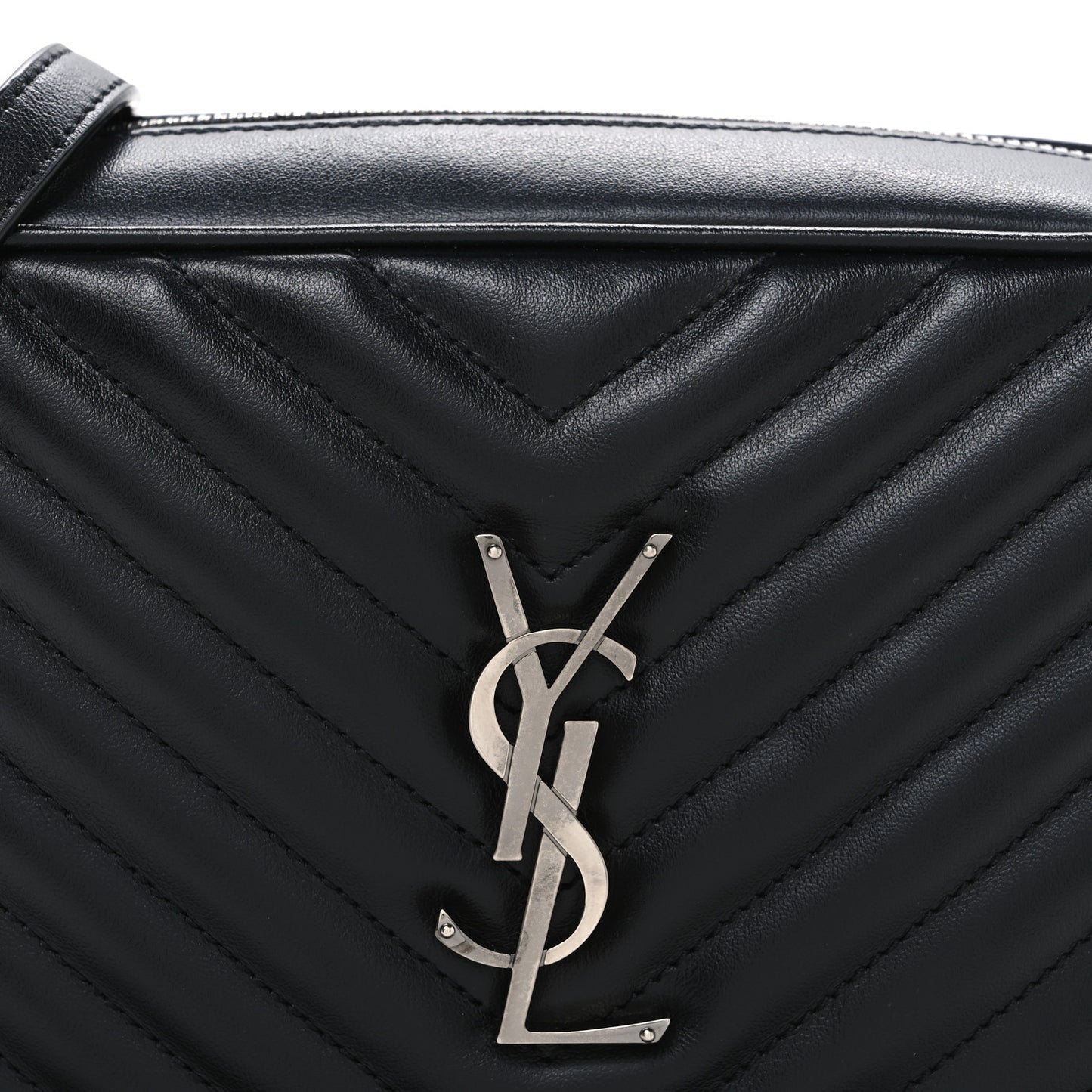 Calfskin Matelasse Monogram Lou Camera Bag Black