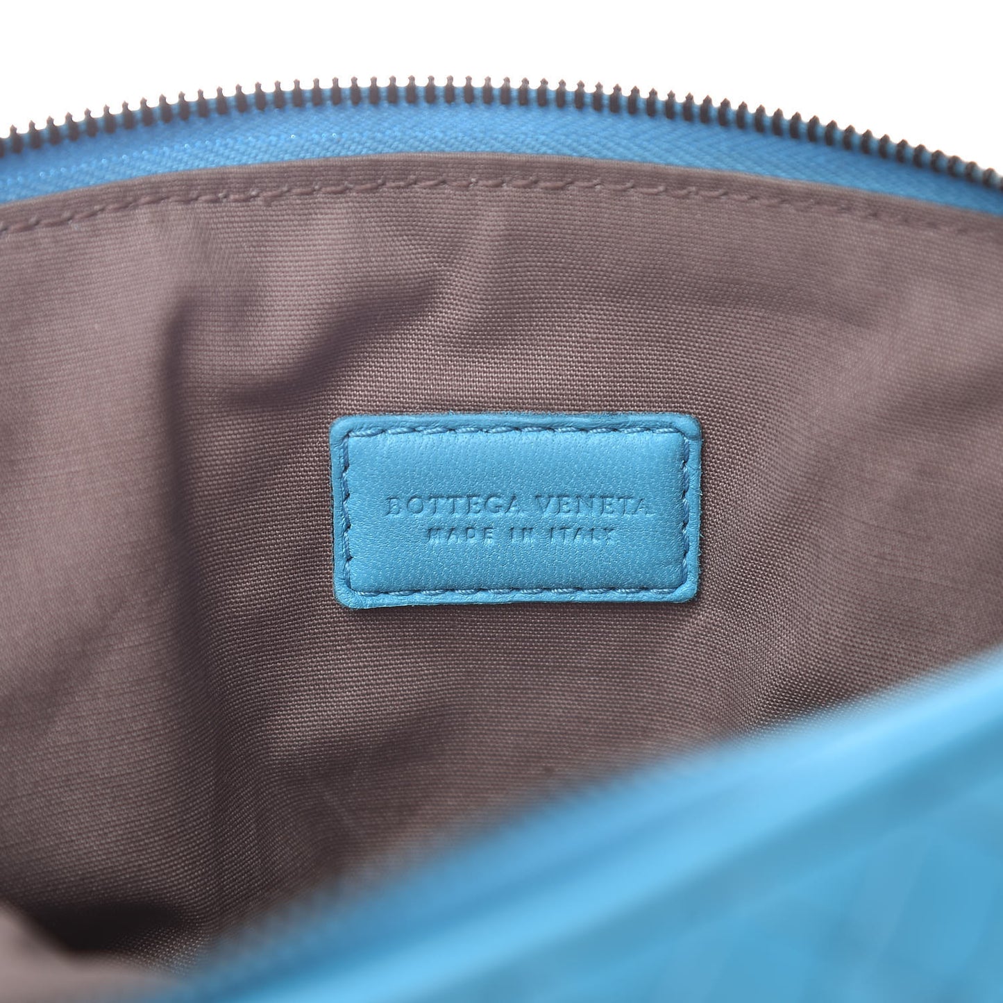 Nappa Intrecciato Cosmetic Case Turquoise