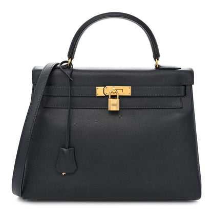 Hermes Courchevel Kelly Retourne 32 Bleu Indigo 1 of 14