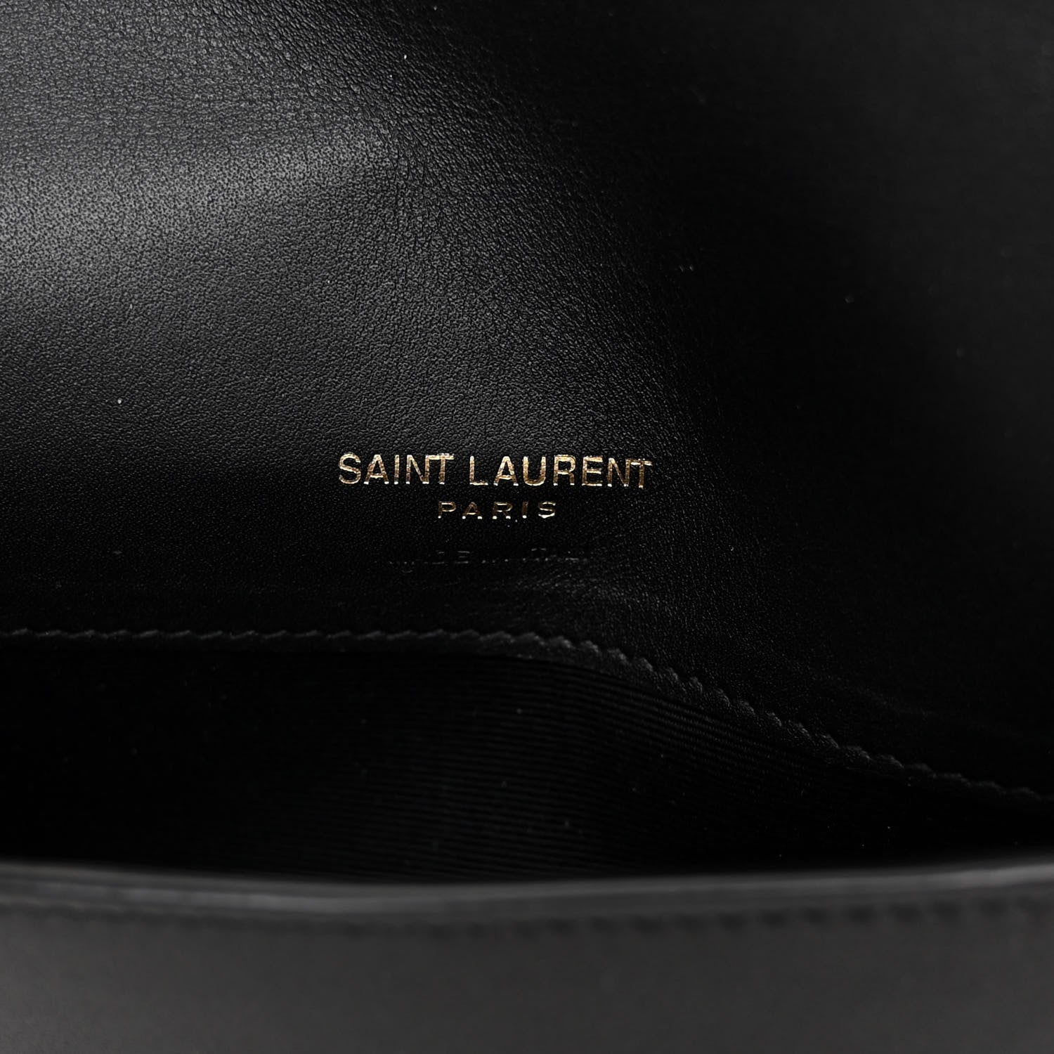 Saint Laurent SAINT LAURENT Canvas Striped Phone Holder Crossbody Beige Black 6 of 9