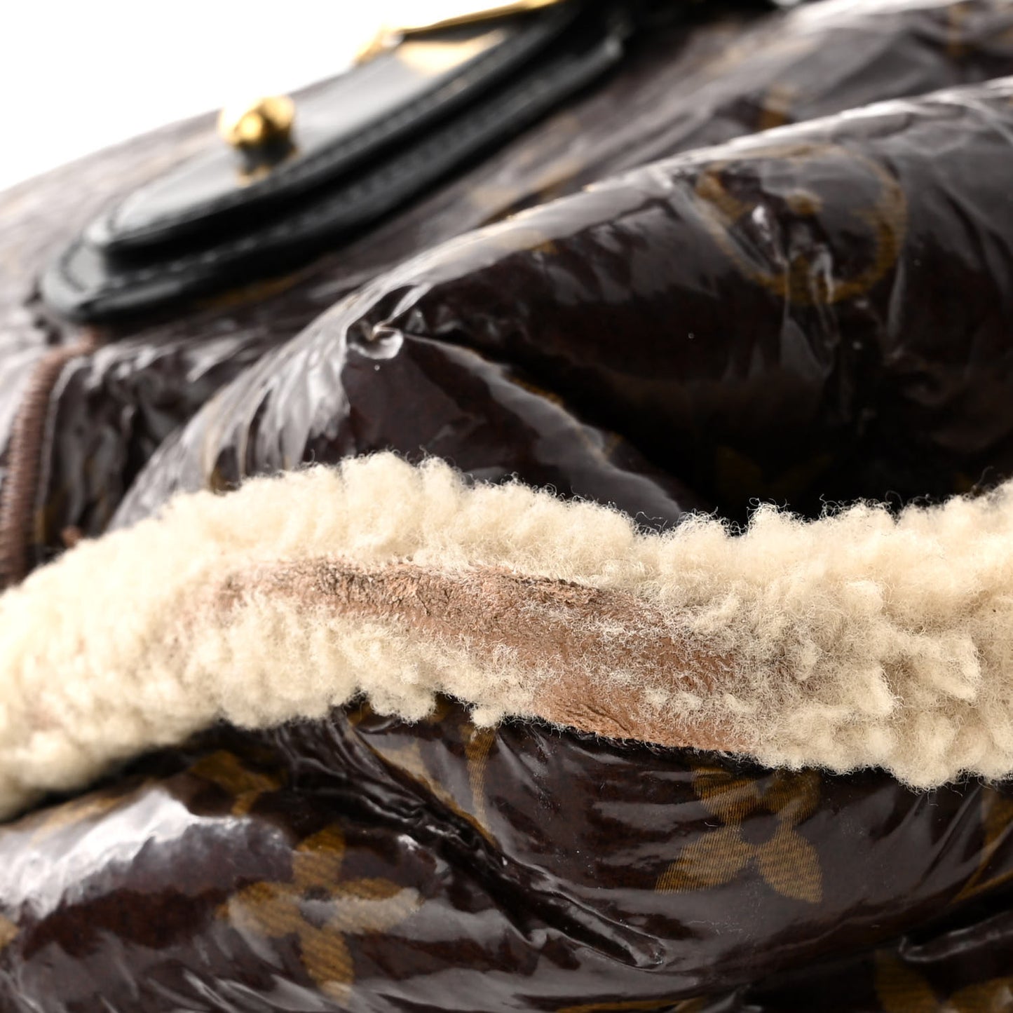 Patent Monogram Shearling Sac Thunder