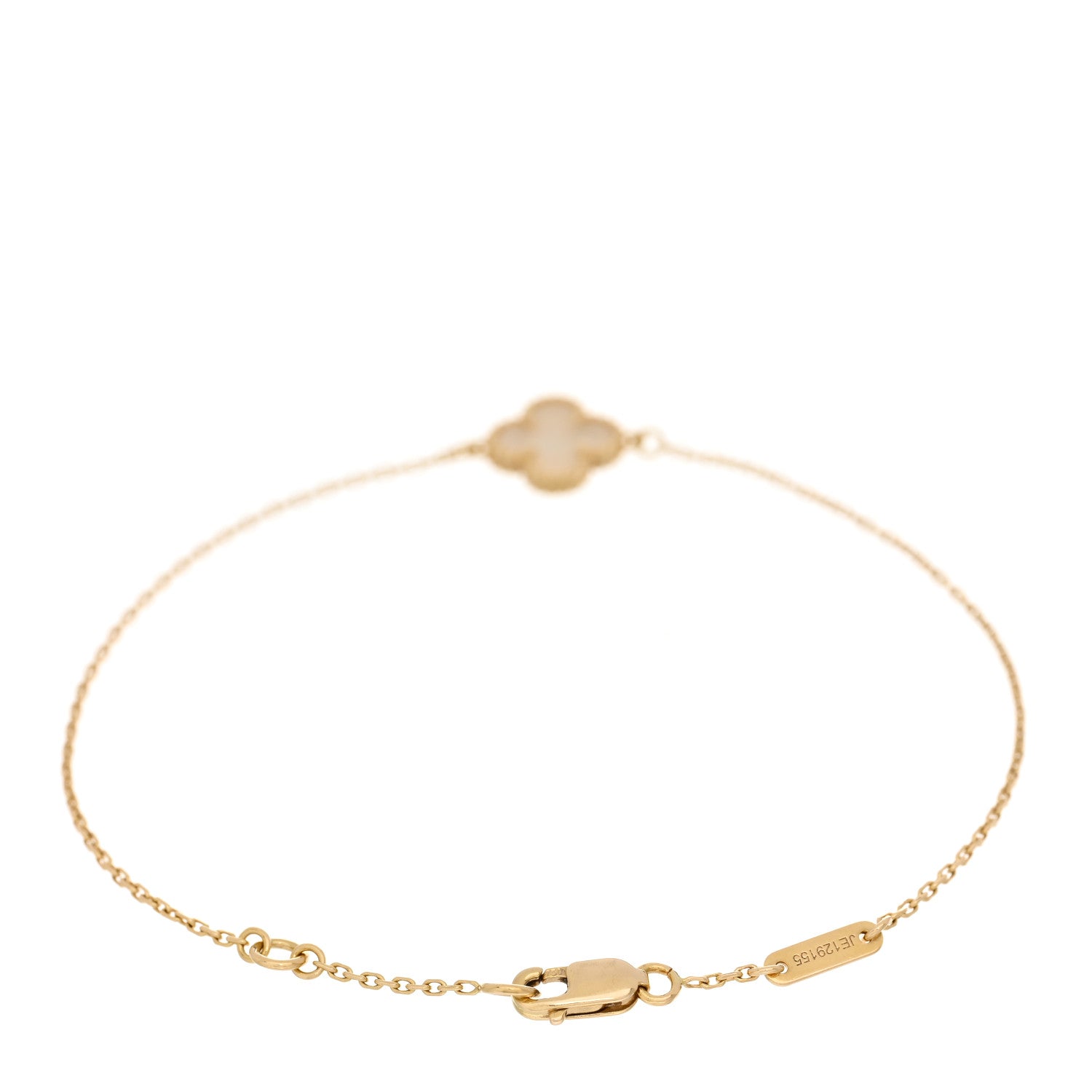 Van Cleef & Arpels 18K Yellow Gold Mother of Pearl Sweet Alhambra Bracelet 2 of 3