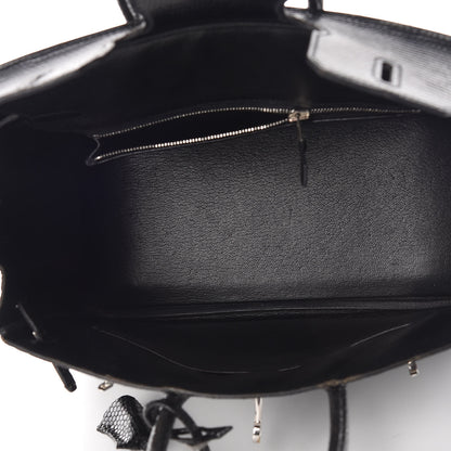 Hermes Lizard Birkin 25 Black 22 of 50
