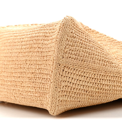 Loewe Raffia Calfskin Medium Puzzle Fold Tote Natural 9 of 12