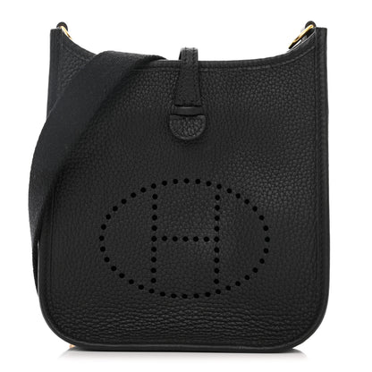 Hermes Taurillon Clemence Evelyne TPM Black 1 of 11