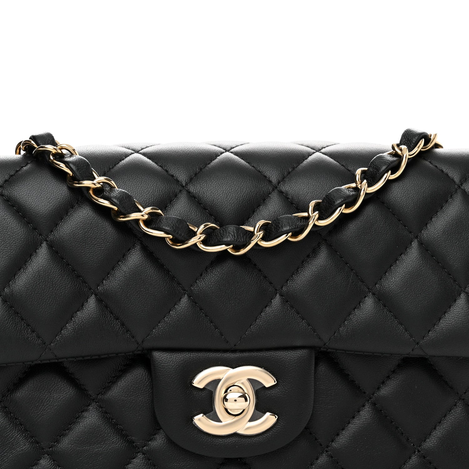 Chanel Lambskin Quilted Mini Rectangular Flap Black 8 of 11