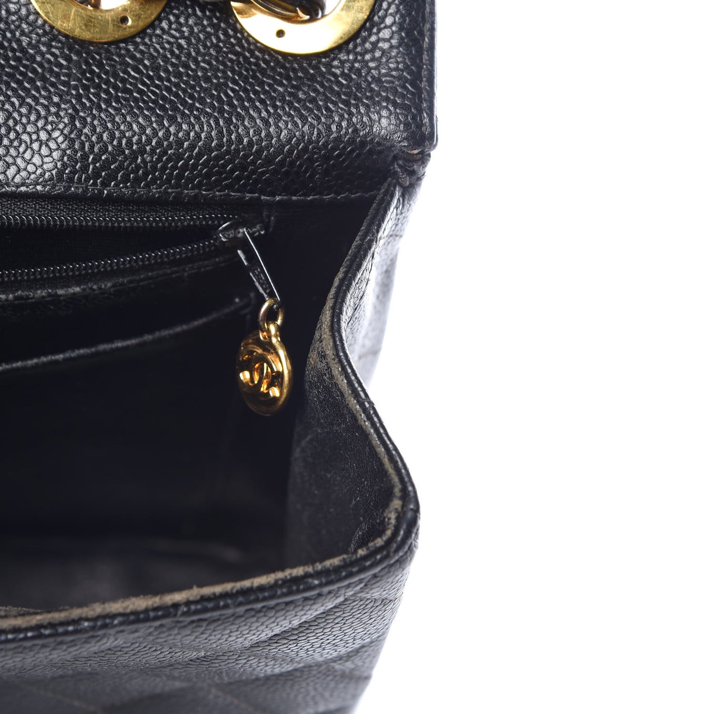 Caviar Quilted Jumbo Single Flap Black
