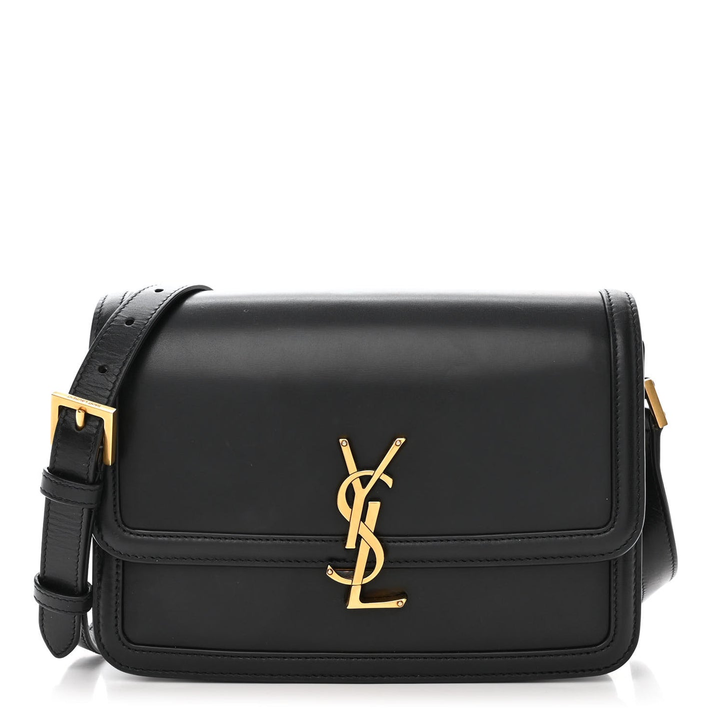 Box Calfskin Monogram Medium Solferino Satchel Black
