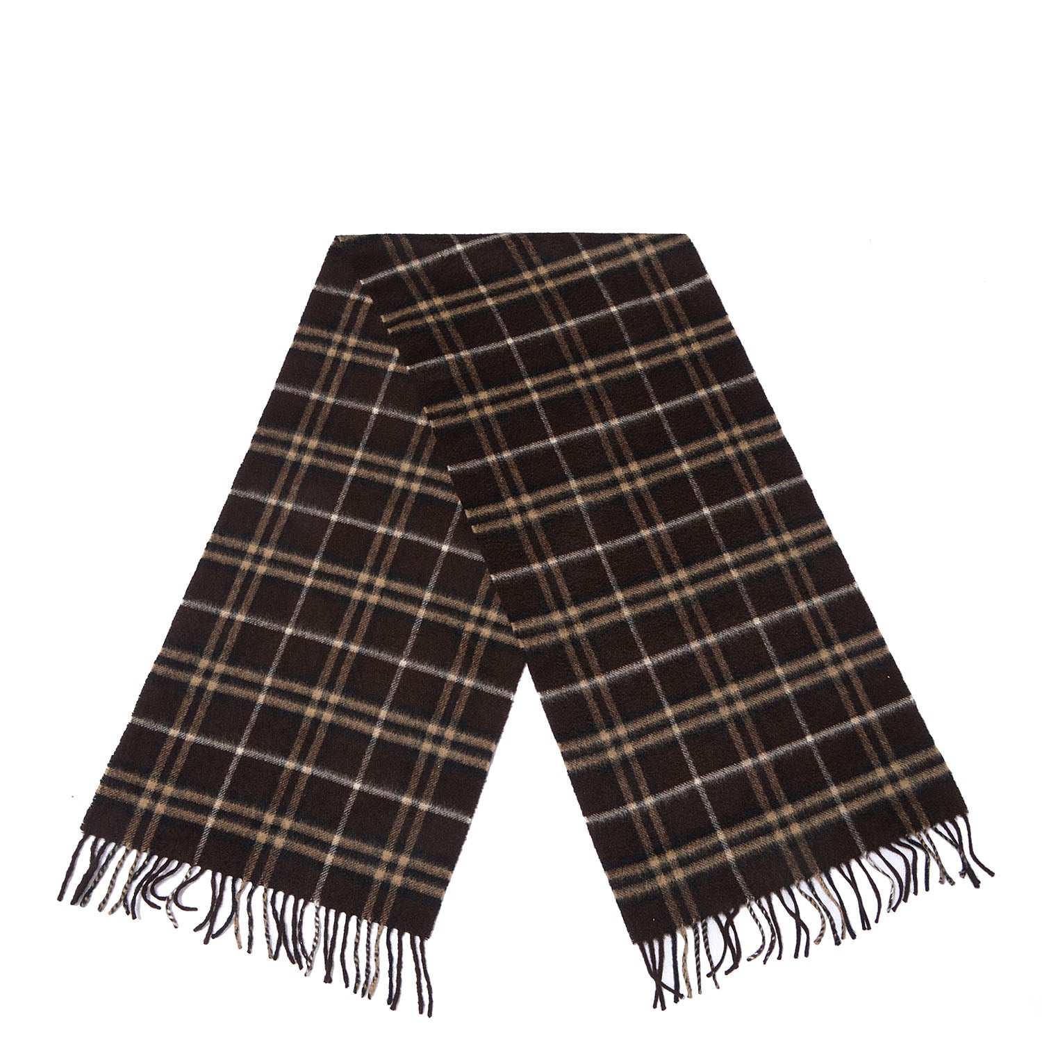 Burberry Cashmere Icon Check Scarf Brown 3 of 5