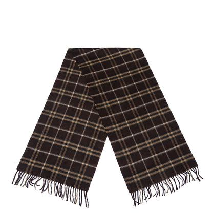 Burberry Cashmere Icon Check Scarf Brown 3 of 5