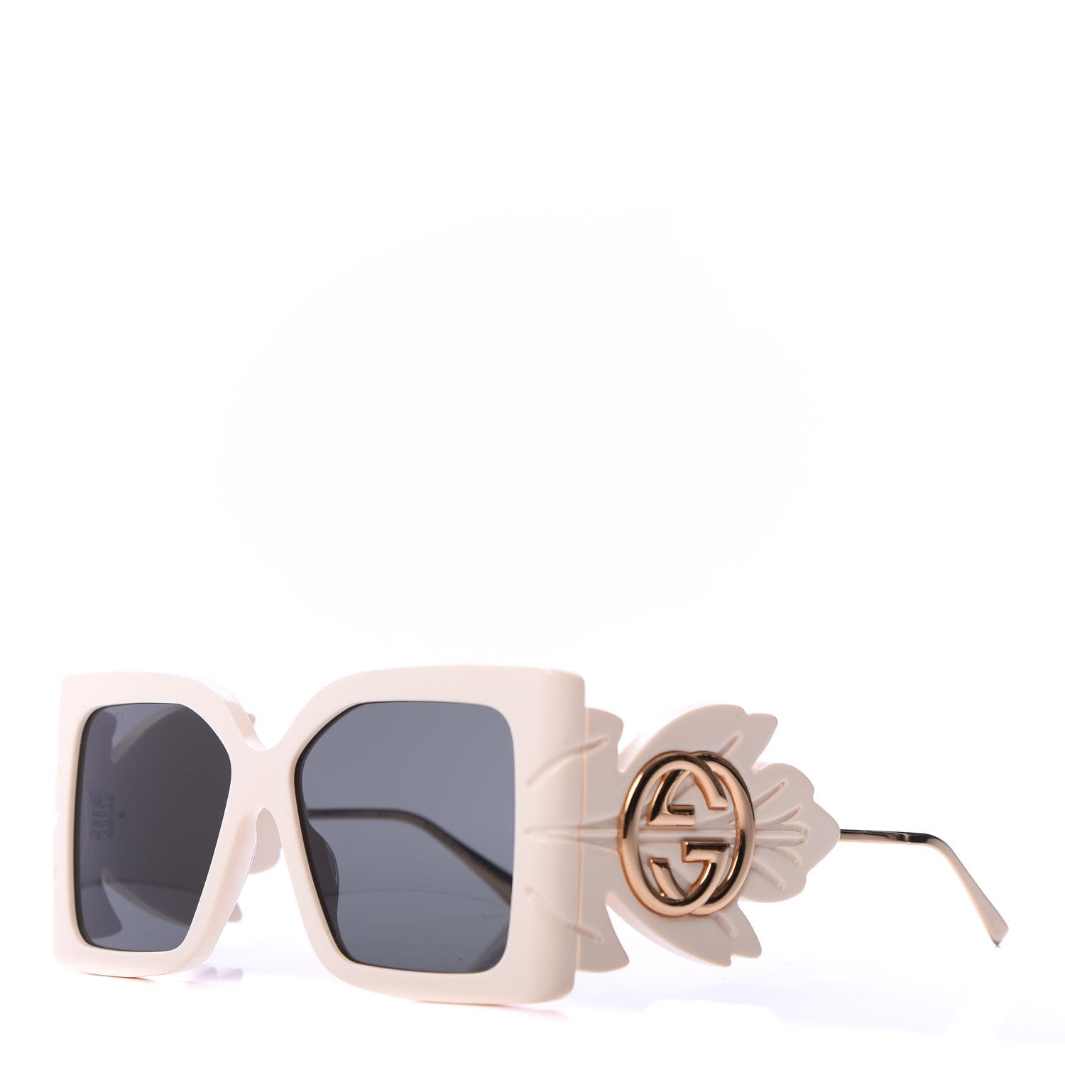 Gucci Acetate Square Frame Wing Sunglasses GG0535S Ivory 1 of 7
