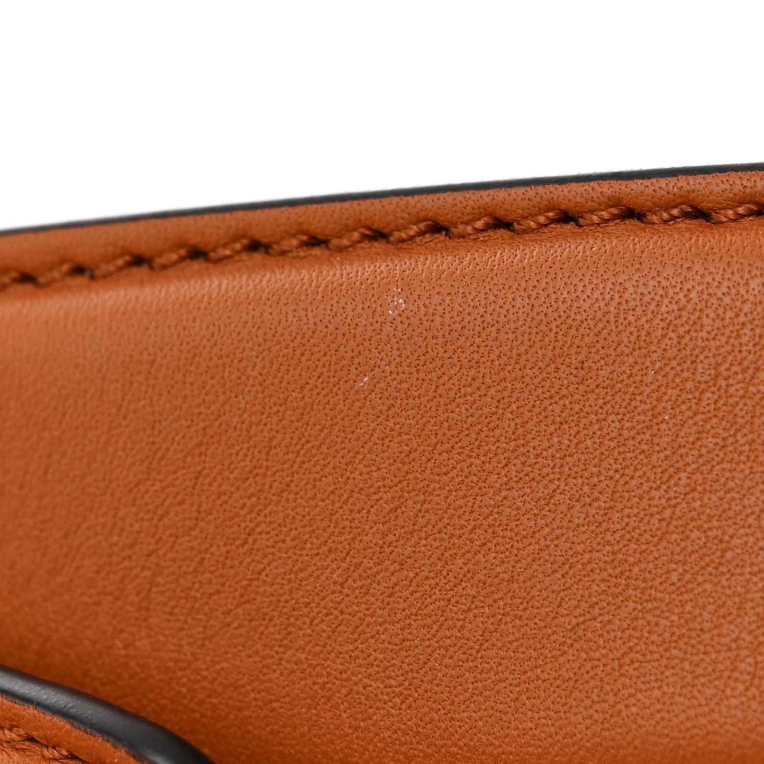 Fendi Vitello Seta Canvas FF Embroidered Mini Peekaboo Iconic Satchel Brandy Grezzo 21 of 21