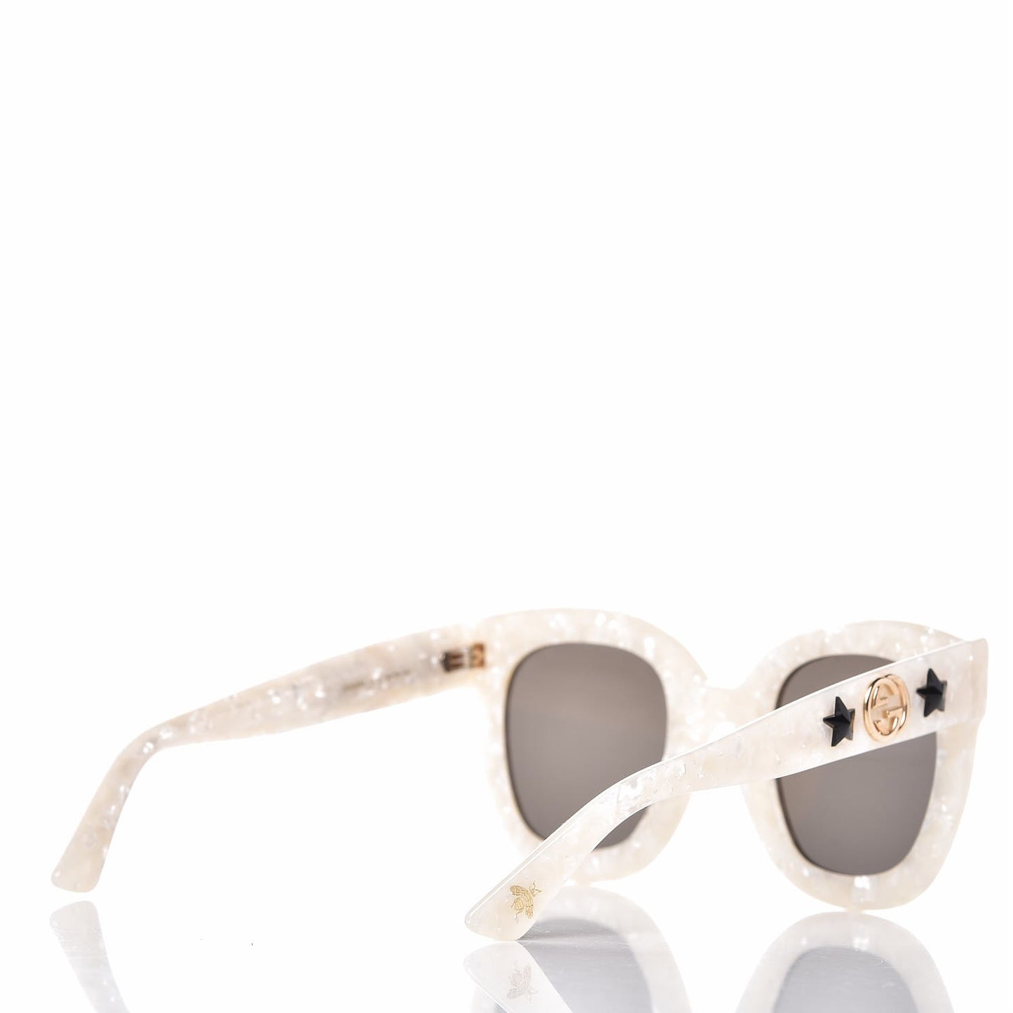 Round Frame Star Sunglasses GG0208S White