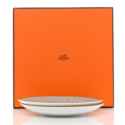 Hermes Porcelain Mosaique Au 24 Bread And Butter Plate Set of 2 Gold 7 of 7