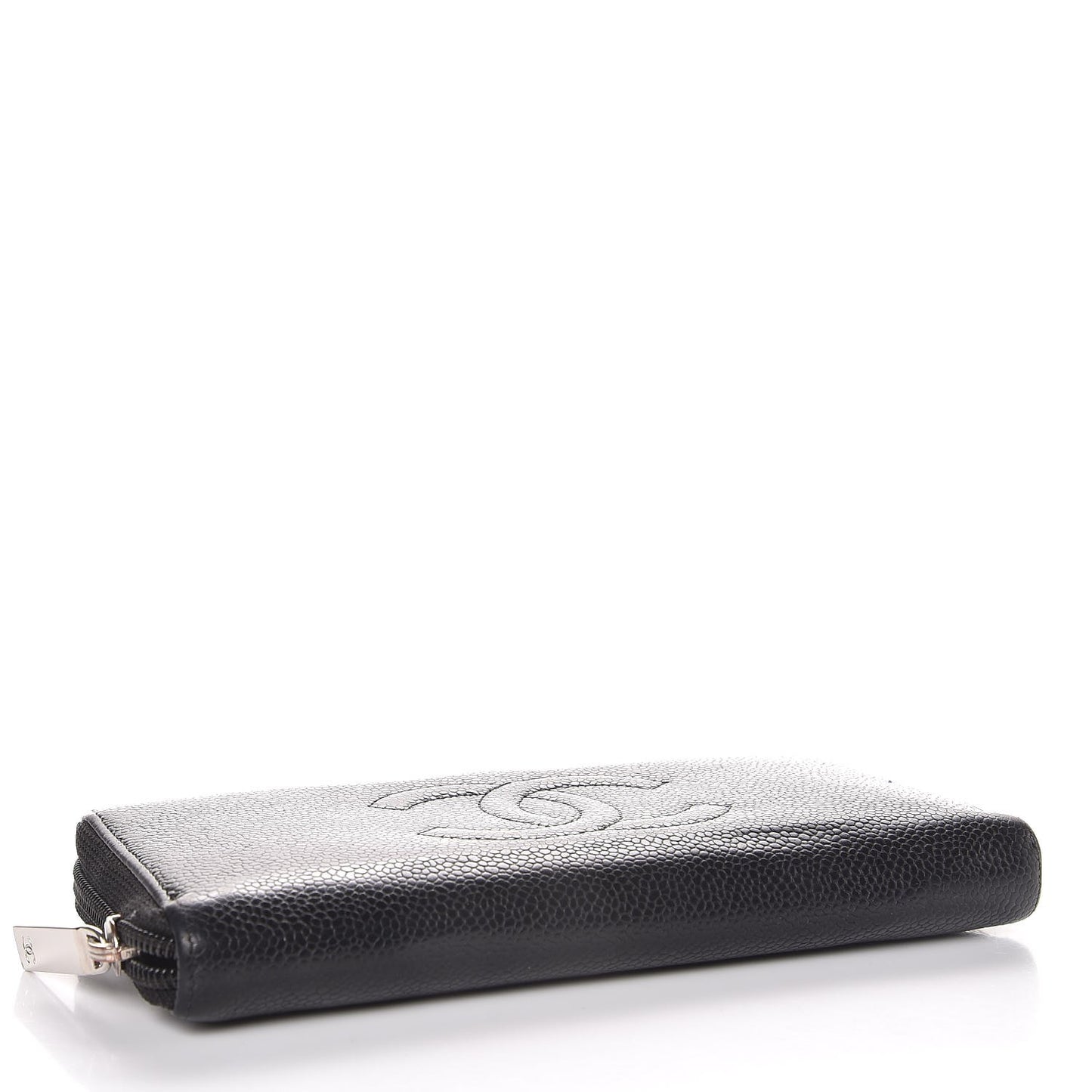Caviar Large Timeless CC Zip Around Wallet Black