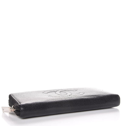 Chanel Caviar Large Timeless CC Zip Around Wallet Black 4 of 9