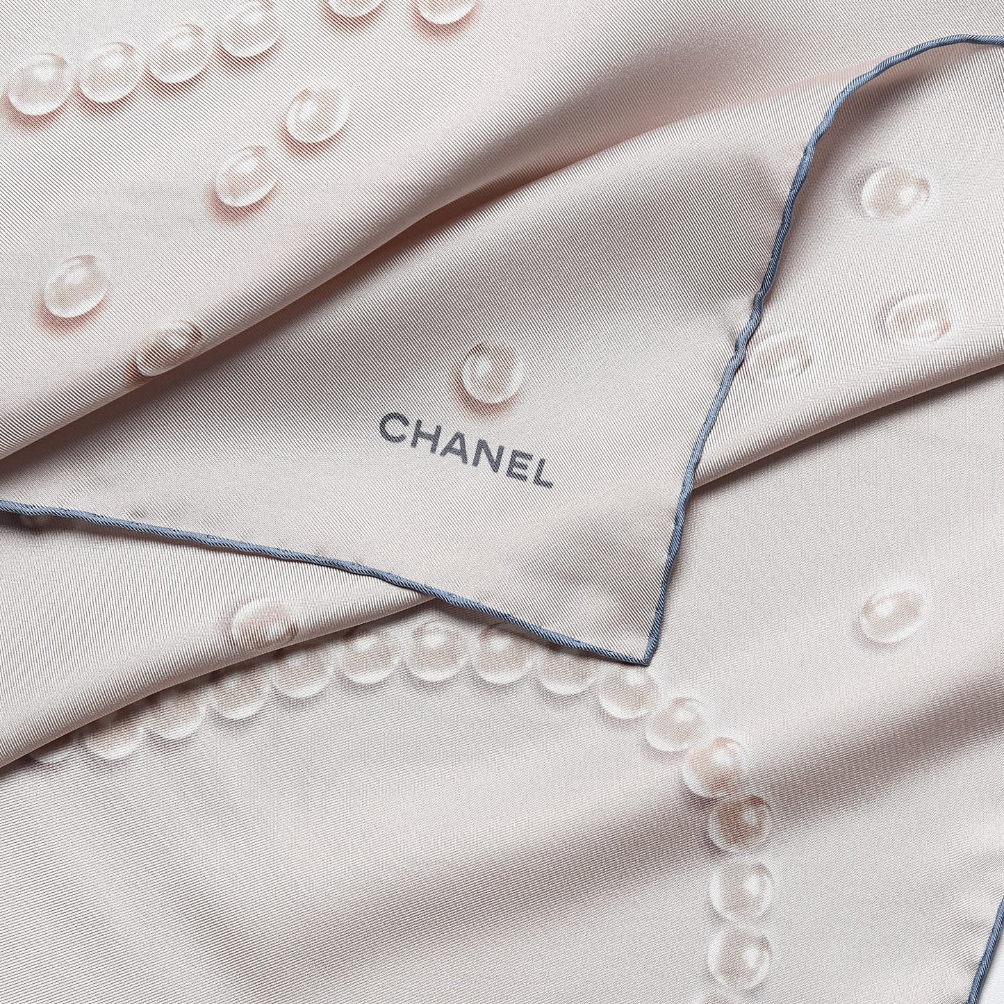 Silk Pearl Square Scarf Ivory