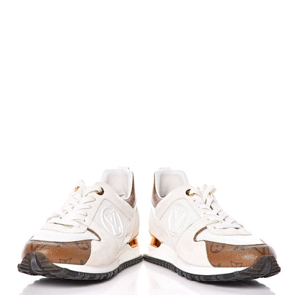 Louis Vuitton Suede Reverse Monogram Run Away Sneakers 38 White 6 of 14