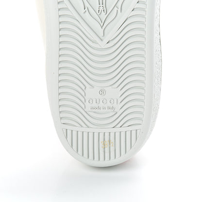 Gucci Calfskin Stripe Womens New Ace Sneakers 39.5 New Mystic White Ecru Red Flame 6 of 8
