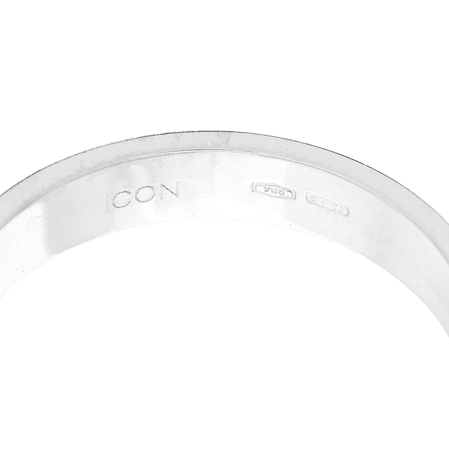 Gucci 18K White Gold 4mm Icon Thin Band Ring 60 9 5 of 7