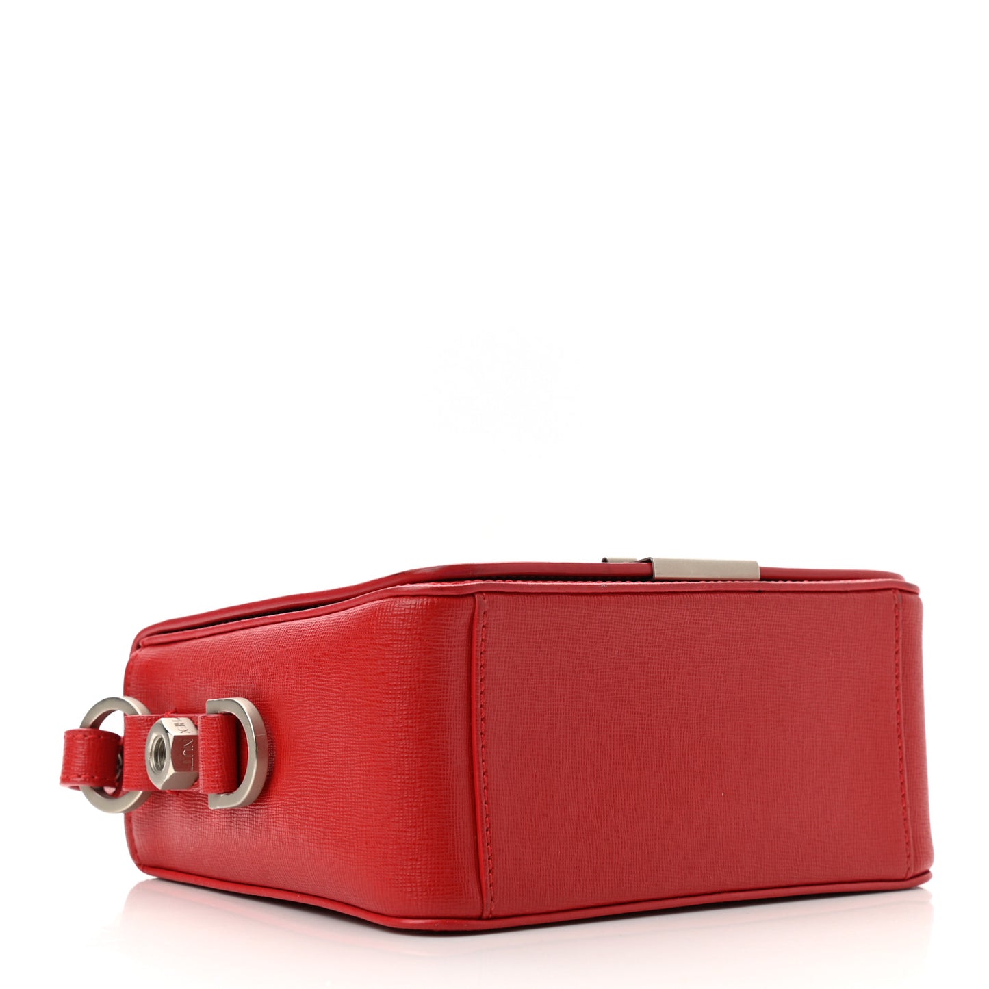 Calfskin Binder Clip Bag Red